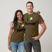 T-shirt J'aime le drapeau du Bénin (Unisexe)