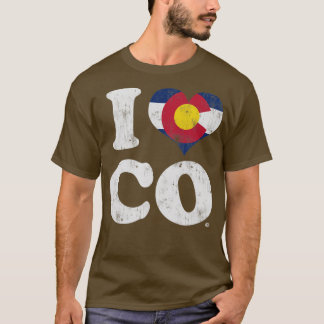 T-shirt J'aime le drapeau du Colorado