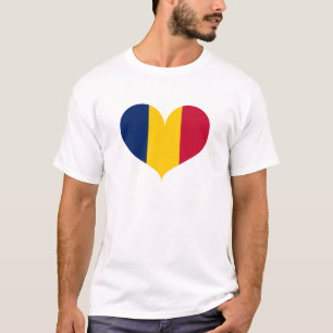 T-shirt J'aime le drapeau du Tchad