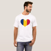 T-shirt J'aime le drapeau du Tchad (Devant entier)