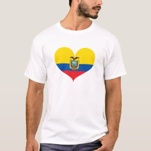 T-shirt J'aime le drapeau équatorien