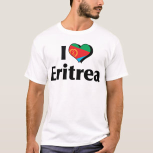 T-shirt J'aime le drapeau érythréen