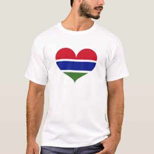 T-shirt J'aime le drapeau gambien