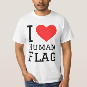 T-shirt J'aime le drapeau humain