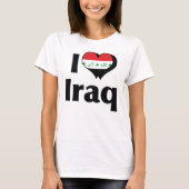 T-shirt J'aime le drapeau irakien (Devant)