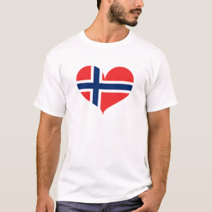 T-shirt J'aime le drapeau norvégien