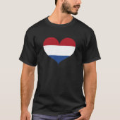 T-shirt J'aime le drapeau Pays-Bas (Devant)
