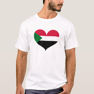 T-shirt J'aime le drapeau soudanais