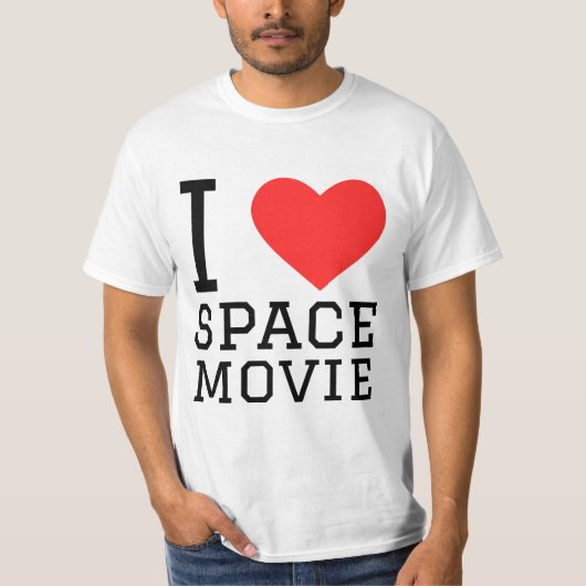 T-shirt J'aime le film spatial (Devant)