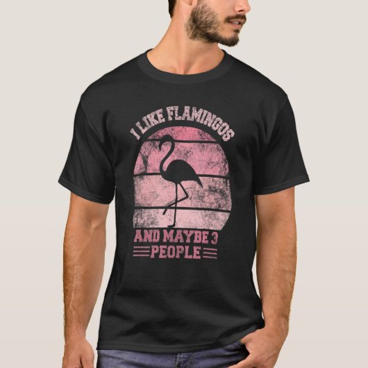 T-shirt J'Aime Le Flamant rose Et Peut-Être 3 Flamants ros (Devant)