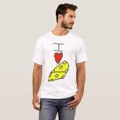 T-shirt J'aime le fromage (Devant entier)