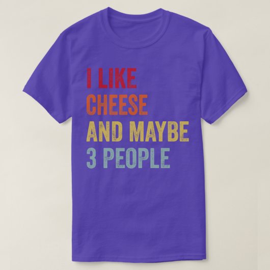 T-shirt J'Aime Le Fromage Peut-Être 3 Personnes (Design devant)
