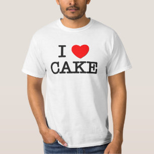T-shirt J'aime le GÂTEAU (la nourriture)