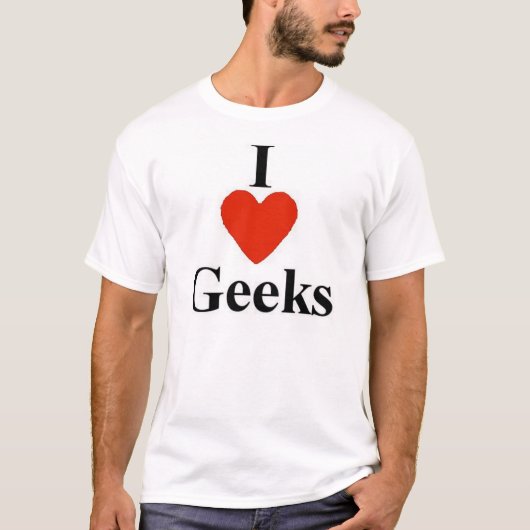 T-shirt J'aime le geeks (Devant)