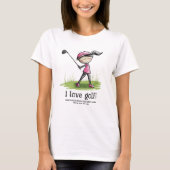 T-shirt "J'AIME LE GOLF !" Amusants, Tee - shirt de dessin (Devant)