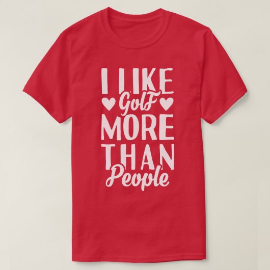 T-shirt J'Aime Le Golf Plus Que Les Gens (Design devant)
