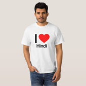 T-shirt j'aime le hindi (Devant entier)