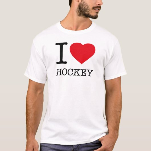 T-SHIRT J'AIME LE HOCKEY (Devant)