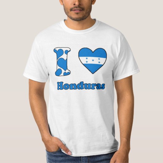 T-shirt J'aime le Honduras (Devant)