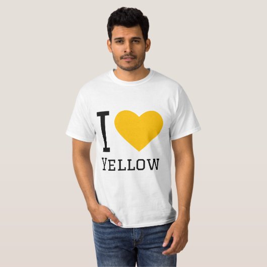 T-shirt J'aime le jaune (Devant entier)