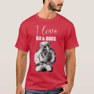 T-shirt J'Aime Le JiuJitsu BJJ Brésilien Et Les Chiens