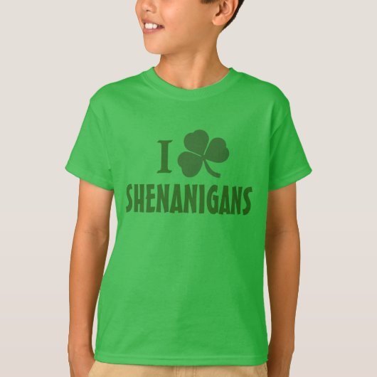 T-shirt J'aime le jour de St Patrick d'enfants de malice (Devant)