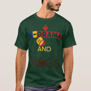 T-shirt J'Aime Le KDrama Et Les Chiens