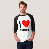 T-shirt j'aime le kurde (Devant entier)