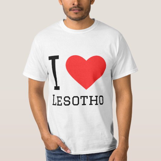 T-shirt J'aime le Lesotho (Devant)