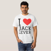 T-shirt J'aime le levier arrière (Devant entier)