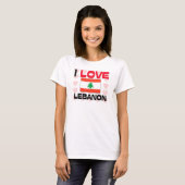T-shirt J'aime le Liban (Devant entier)
