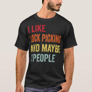 T-shirt J'Aime Le Lock Picking Peut-Être 3 Personnes