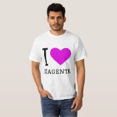 T-shirt J'aime le magenta (Devant entier)