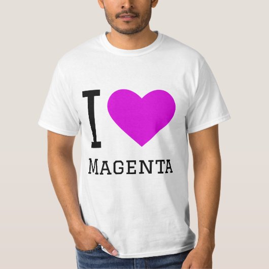T-shirt J'aime le magenta (Devant)