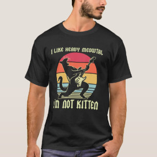 T-shirt J'Aime le Métal Félin Lourd Je ne suis pas un Chat