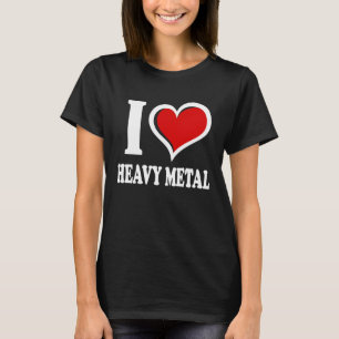 T-shirt J'aime le métal lourd je coeur