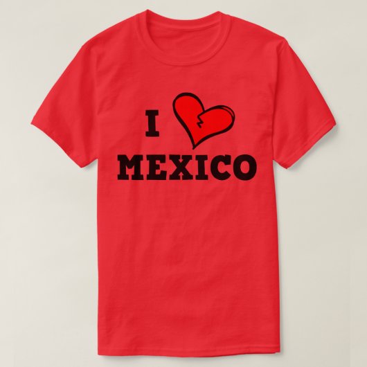 T-shirt J'aime le Mexique (Design devant)