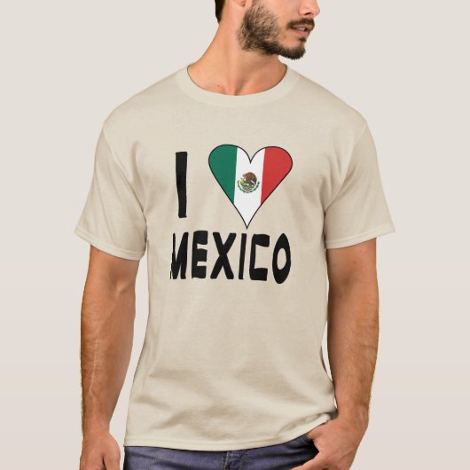 T-shirt J'aime le Mexique (Devant)