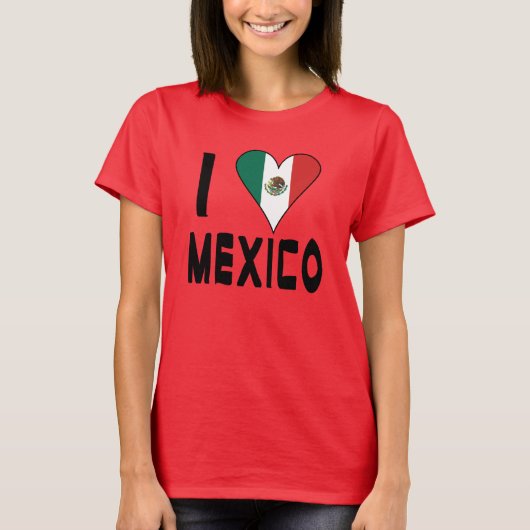 T-shirt J'aime le Mexique (Devant)