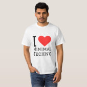 T-shirt J'aime le minimum techno (Devant entier)