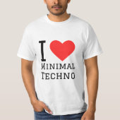 T-shirt J'aime le minimum techno (Devant)
