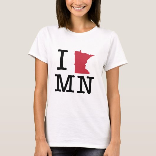 T-shirt J'aime le Minnesota (Devant)