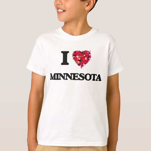 T-shirt J'aime le Minnesota (Devant)