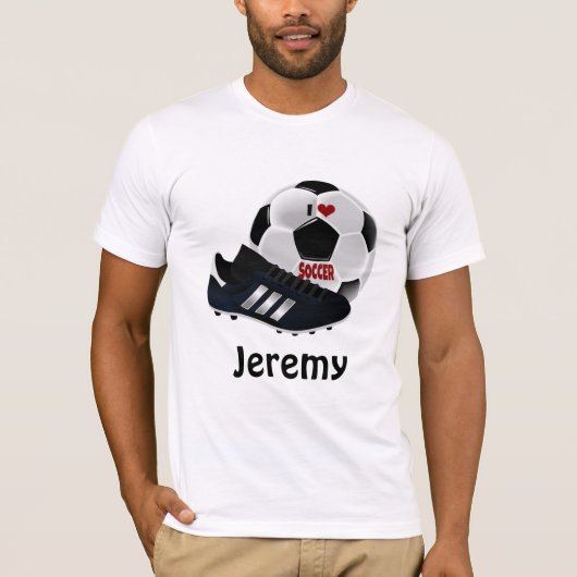 T-shirt J'aime le modèle de football (Devant)