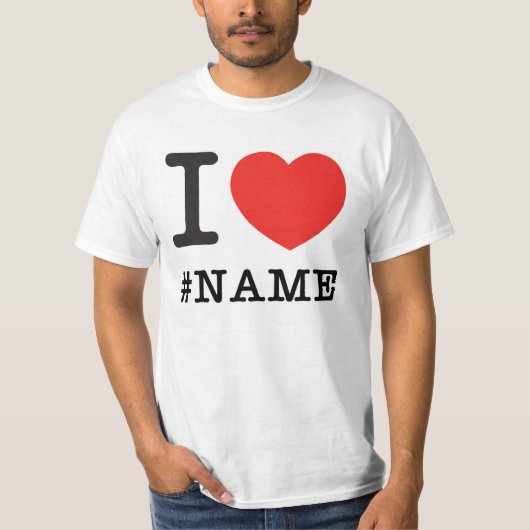 T-shirt J'aime le modèle nommé (Devant)