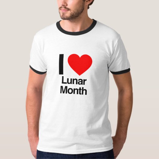 T-shirt j'aime le mois lunaire (Devant)