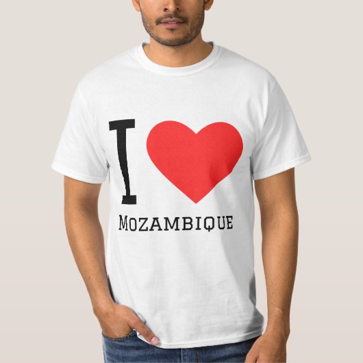 T-shirt J'aime le Mozambique (Devant)