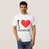 T-shirt J'aime le Myanmar (Devant entier)