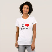 T-shirt J'aime le net-ball (Devant entier)