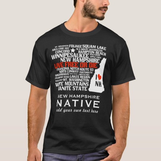 T-shirt J'aime le New Hampshire